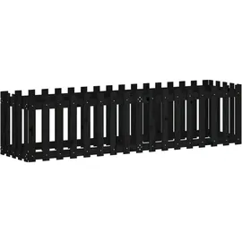 vidaXL Hochbeet Latten-Design 200 x 50 x 50 cm Schwarz