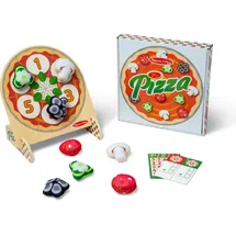 Melissa & Doug Doppelseitige Pizzabeläge Wurfspiele für 1 oder 2 Spieler | Sitzsackzielspiel, Bingo, Tic-Tac-Toe, Zuordnen, Zahl, Motorik, Aktivitätenspielzeug für Kinder ab 3 Jahren