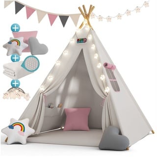 SPIELWERK Tipi Spielzelt Rosa 160x130x130cm