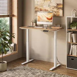Vicco Schreibtisch Elevate, 120 x 70 cm 2 Motoren, Model 58657 - Weiß/Braun