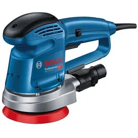 Bosch GEX 34-125 inkl. Schleifteller, 1 x Pap.staub-btl., 1 x Absaugad.