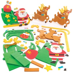 Rentier & Schlitten-Bastelsets  (pro Set 2) Bastelaktivitäten zu Weihnachten