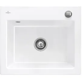 Villeroy & Boch Subway 60 S links flächenbündig keramik weiß alpin Drehknopfventil 565 x 350 mm