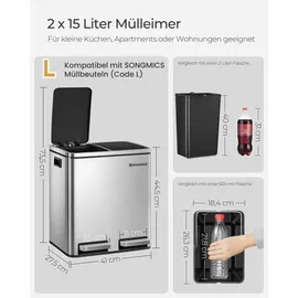 Songmics 30 l Silber