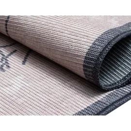 Myflair Teppich "Mira, LAGERRÄUMUNG", grau (grau,braun,schwarz), B:160cm H:10mm L:230cm, Polyester, MYFLAIR MÖBEL & ACCESSOIRES, Teppiche, Teppich, bedruckt, modernes Design, In- & Outdoor geeignet, waschbar
