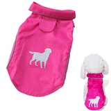 WPCASE Regenjacke Hund Hunde Regenmantel Wasserdicht Regenmantel für Hunde Hund voller Regenmantel Großer Hund Regenmantel Hund Regenmantel mit Kapuze pink,l