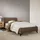 Idimex Polsterbett LAVORO Einzelbett 90x200, greige - Bett mit Lattenrost und Samtstoffbezug, Bettgestell mit gepolstertem Kopfteil, modernes Design, Robu... - Braun