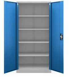 Jan Nowak C001 Aktenschrank 90 x 40 x 185 cm Grau/Blau