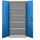 Jan Nowak C001 Aktenschrank 90 x 40 x 185 cm Grau/Blau