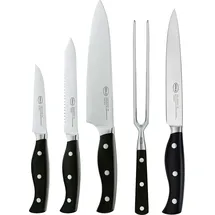 Rösle Messer-Set PURA inkl. Tranchiergabel 5-tlg., - Silber
