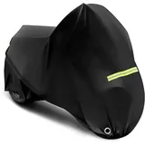 Woltu Motorradabdeckung wasserdicht Winterfest Schwarz 245 cm x 105 cm x 125 cm