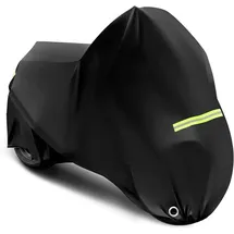 Woltu Motorradabdeckung wasserdicht Winterfest Schwarz 245 cm x 105 cm x 125 cm