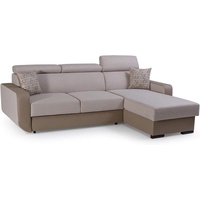 MOEBLO Ecksofa PEDRO, Universelle Ottomane Eckcouch Sofa Couch Wohnlandschaft L-Form Polsterecke - 236x165x97 cm, mit Schlaffunktion und Bettkasten