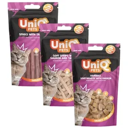 UNIQ PETS Katzenleckerlis MIX 3x50g