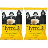 Tyrrells slow-cooked crisps Cheddar & Chive (1 x 150 g) (Packung mit 2)