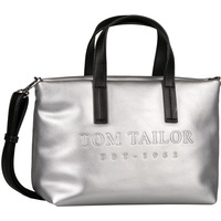 TOM TAILOR Thessa Shopper Umhängetasche Reißverschluss Klein Silber