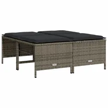 vidaXL Gartenhocker 53 x 53 x 0 cm grau 4 St.