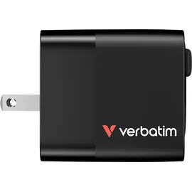 Verbatim Gan 65W 2xUSB-C PD,1xUSB-A, retrac. Cable 32217