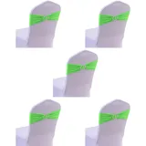 Stuhlhussen Aus Spandex, 5-teilig, Mit Zierband, - Grün