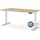assmann büromöbel ASSMANN Elektrisch höhenverstellbarer Kinderschreibtisch JUNIOR Eiche Natura Weiß, 120x70cm, Memoryfunktion, Kollisionsschutz, 2-fach-Motorik - Braun