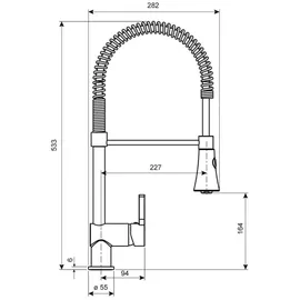 CORNAT Fuerte Einhebelmischer Grau