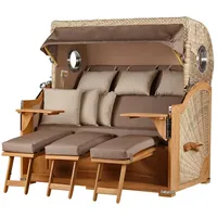 Mr. Deko bene living Strandkorb Komplettset Königssee Teak -