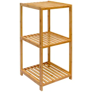 Dune Design Badregal 83x38x40cm Bambus Holz Regal 3 Fächer Bad Badezimmer Standregal Ablage