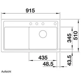 Blanco Zenar 5 S InFino Becken rechts schwarz (526046)