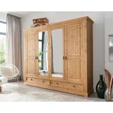 3S Frankenmöbel »Ramona« Massivholz Kleiderschrank SZ-0079 / 5-türiger Kleiderschrank