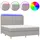 vidaXL Boxspringbett 180 x 200 cm Grau
