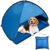 LuxusKollektion Strandmuschel Mini Pop-Up Strand Sonnenzelt Kopf- und Handy-Schutz mit blau