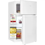 Exquisit Mini Kühl-Gefrierkombination KGC590-30-E-040E schwarz | Nutzinhalt: 85 L  Türanschlag wechselbar | Kühlschrank mit Gefrierfach klein