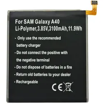 AccuCell Akku passend für Samsung Galaxy A40, Li-Polymer, 3,85V, 3100mAh, 11,9Wh, built-in, ohne Werkzeug