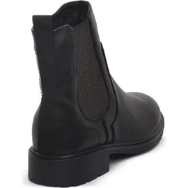 Jana Damen Stiefeletten ohne Absatz mit Reißverschluss Vegan, Schwarz 38 EU