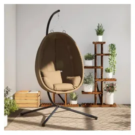 vidaXL Hängesessel Ei-Design Taupe
