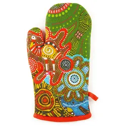 Excelsa Ofenhandschuh Aboriginal Baumwolle 32X18X2 Cm Bunt
