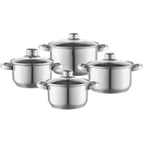 OEM Polpo Topf-Set 8-tlg. 4 x Kochtopf + Stieltopf + 2 x Glasdeckel