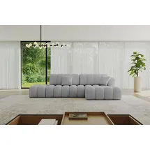 altdecor Ecksofa Samt mit Schlaffunktion 2-Sitzer Grau