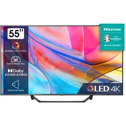 Hisense 55A7KQ Fernseher, 139cm 55 Zoll, 4K Ultra HD, HDR10+, Dolby Vision & Atmos, Bluetooth, WiFi