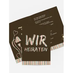 Hochzeitskarten Einladungen selbst gestalten mit Spruch und Fotos im Onlinedesigner bei Meine-Kartenmanufaktur.de