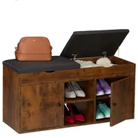 Relaxdays Schuhbank, HBT: 49,5 x 100 x 34 cm,