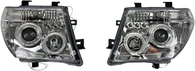 Kristallscheinwerfer für Nissan Navara / Pathfinder (2005–2009) – Chrom