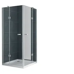 Jet-Line Duschkabine Glas Dusche Neapel 800x800x1950 Echtglasdusche Echtglasduschkabine
