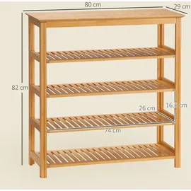 Homcom Schuhregal 80 x 29 x 82 cm beige / beige
