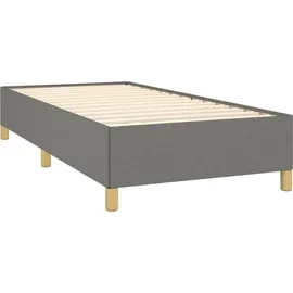 vidaXL Boxspringbett 100 x 200 cm Dunkelgrau