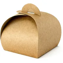 Partydeco Geschenkbox 10 St. 8,5 x 7 cm Braun/Beige