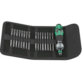 WERA Bit-Schraubendreher Kraftform Kompakt 60 RA 17-tlg. PH1
