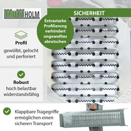 Baumarktplus TRUTZHOLM 2 x Auffahrrampe klappbar 189cm Traglast 400 kg Stahl grau geriffelt Verladerampe Rampe
