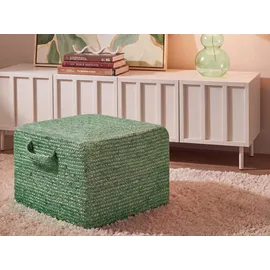 Beliani Pouf Dhadar Stoff 45 x 30 x 45 cm Grün