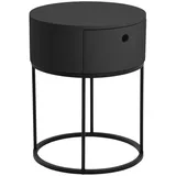 MID.YOU Nachtschrank, Schwarz, Metall, Holzwerkstoff, 1 Schubladen, 51 cm, Reach, Schlafzimmer, Nachttische